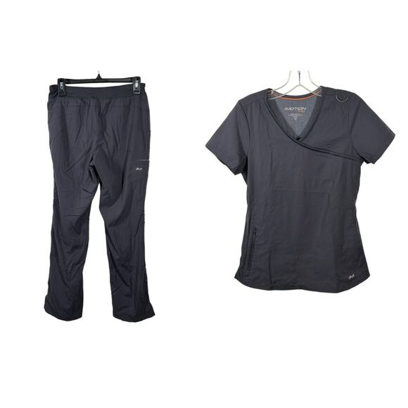 Motion By Barco Gray Scrub Set Top Size XS Pants Size XSP - Picture 1 of 16